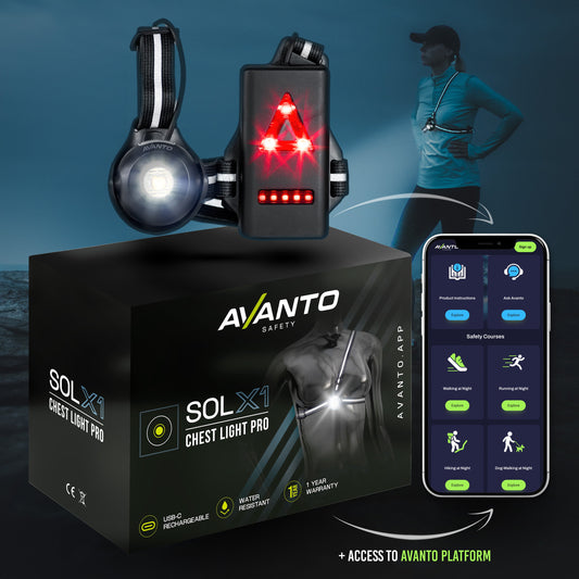SolX1 - Chest Light PRO-Chest light-Avanto Safety-Black-ScoreBand